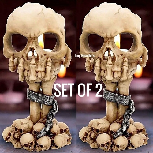 Skull tea light candle holder - tea,