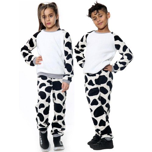 Kids cow print pyjamas - print,