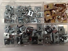 ASSORTED BOX OF U AND J NUTS SUIT SELF TAPPERS NO 6  TO 14