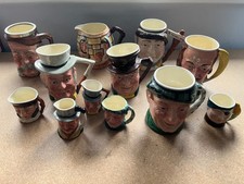 12 x SANDLAND WARE LARGE & SMALL CHARACTER MUGS/JUGS - FREE UK POSTAGE!!