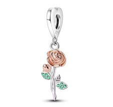 Rosé Gold Rose Flower Charm