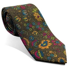 Olive Green Floral Motif