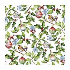 Christmas Holly Cocktail IHR Paper Table Napkins 25 cm or 10 inches square 3 ply