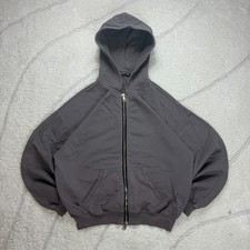 VTG Cole Buxton Grey Brown Fade Full Zip Heavyweight Oversized Boxy Large Hoodie