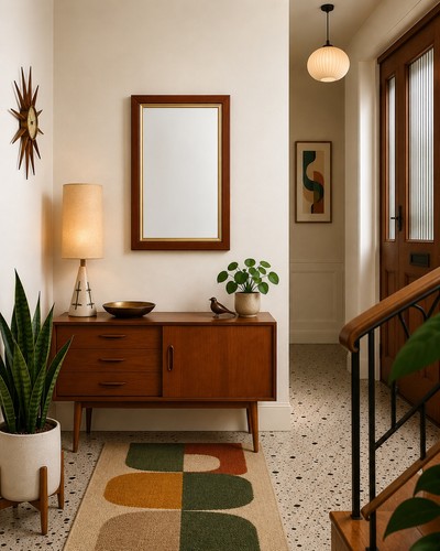 Mid century teak wall - mid, mirror