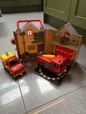 Fireman Sam Fire Station With 2 Vehicles & 3 Figures - All Accessories Included