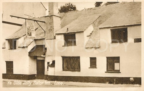 Looe rppc vintage postcard - looe,