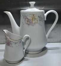 Vintage Crescent China Jie Pai Coffee Or Teapot & Milk Jug. UK ONLY. Free Post.