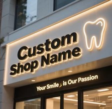 Custom Backlit 3D Channel Letters Sign Outdoor Business Sign Laser Cut Sign Wall