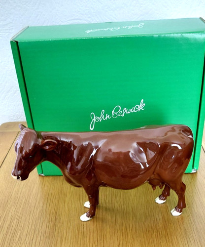 Beswick red poll cow - poll, in