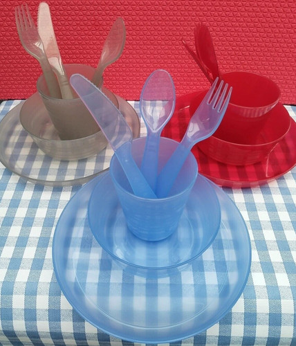 Reusable kids 18pc dinner set - reusable,