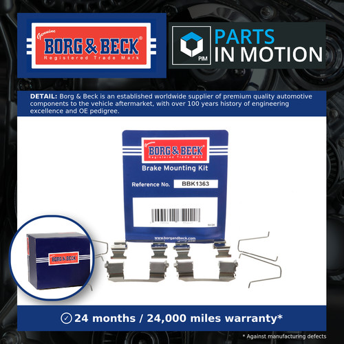 Brake pad fitting - kit, front