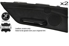 Black stitch rear door card - 2x,