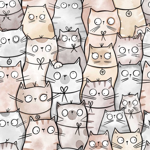 Doodle cats animal sew - cats!,