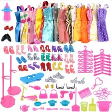 88pcs Barbie Doll Dresses Shoes Jewellery Clothes Fashion Bundle Accessories Set