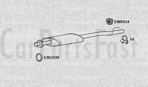 Exhaust middle box mercedes - exhaust,