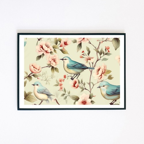 Birds vintage flower botanical - flower,