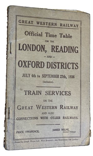 1936 gwr london reading oxford - london,
