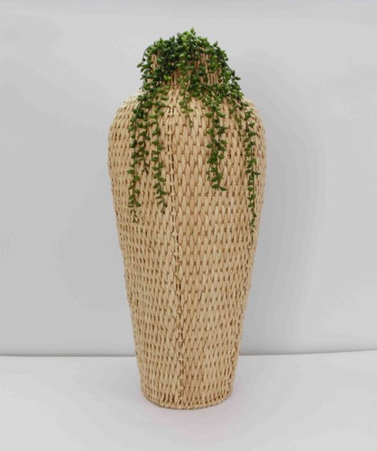 Large woven seagrass hexagnol - woven,
