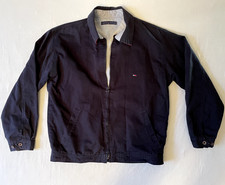 Tommy Hilfiger Men's Harrington Jacket Navy Blue Medium - Classic Logo