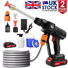 2 Battery Cordless Car High Pressure Washer Jet Water Wash Cleaner Gun Portable