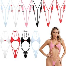 Womens Bodysuit Swimwear Monokini Pool Swimsuit Water Playsuit Party Nightwear
