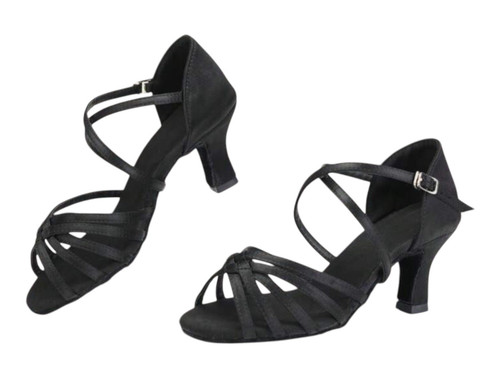 Black latin dance shoes - black,
