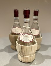Chianti Straw Raffia Base Empty Wine Bottle  750ml up-cycle recycle craft 1 btl