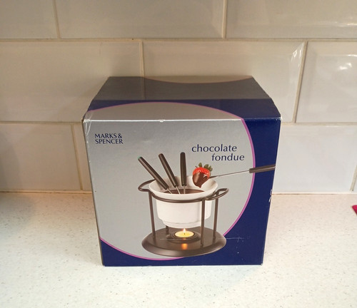 Chocolate fondue set - chocolate,