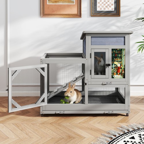 Coziwow wooden rabbit hutch - wooden,