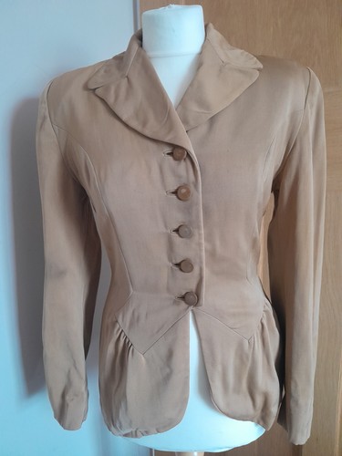 1940s light ginger skirt suit - 1940s,
