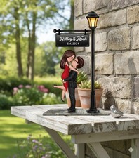 Couple Kissing Under Lamp Post