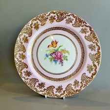 Vintage Paragon Bone China Pink Large Flora Cabinet Display Plate 26.5cm Exc Con