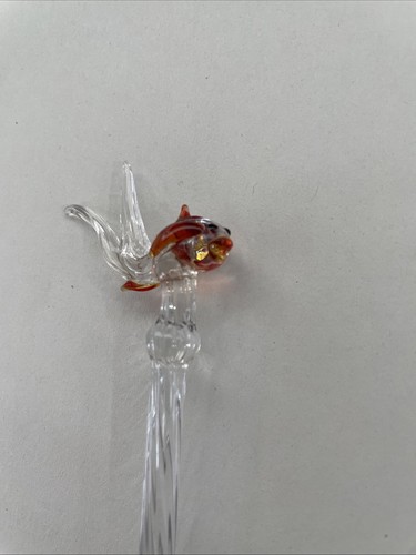 Antique glass cocktail swizzle - antique,