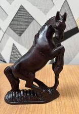  Hand-Carved Rosewood Prancing