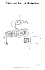 Jaguar Genuine Mirror Backcover Spare Part Fits XJ 2003-2009 Classic C2C39492XXX