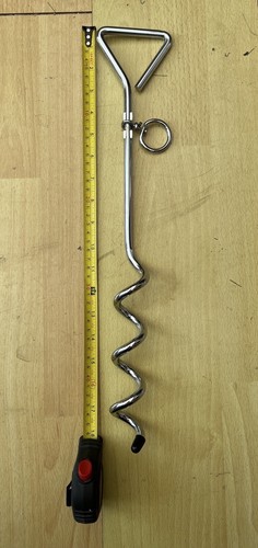 Corkscrew dog ground spike - corkscrew,