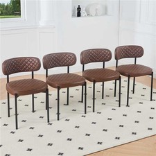 Set of 4 PU Dining Chairs 7cm
