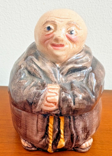 Monk ceramic string holder - ceramic,