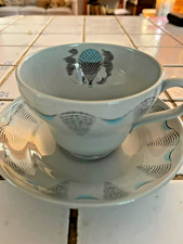 ERIC RAVILIOUS TEA CUP & SAUCER FOR WEDGWOOD - Hot Air Balloon vintage art deco