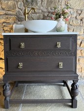Heritage Oak Vanity Sink Unit