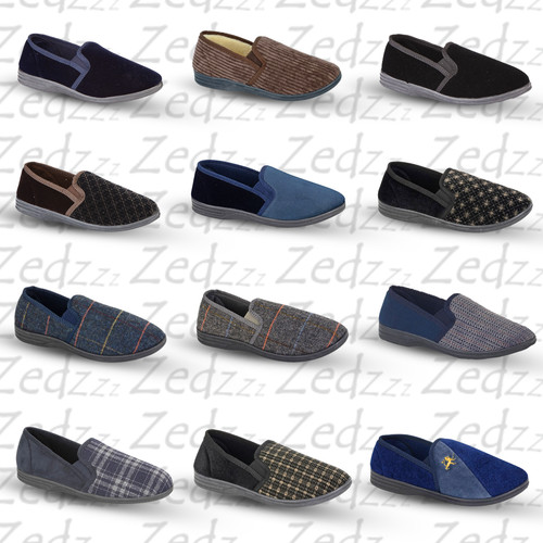 Mens twin gusset slippers - gusset,