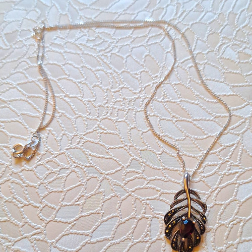 925 silver leaf charm - leaf, pendant