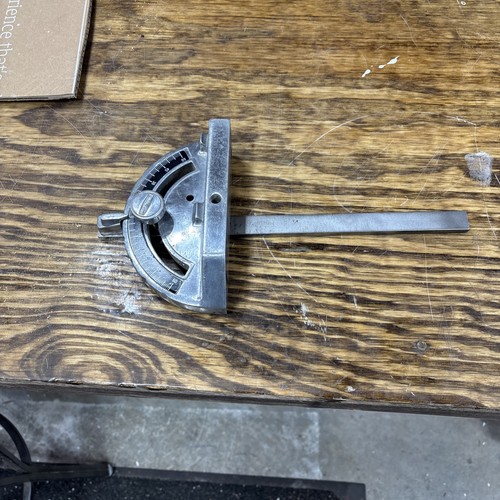 Vintage table saw miter gage - table,