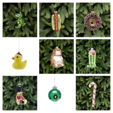 Christmas Tree Decorations Baubles Festive Ornaments Various Designs Premium Q