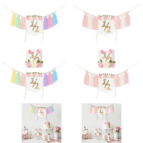 Half birthday highchair banner - half,