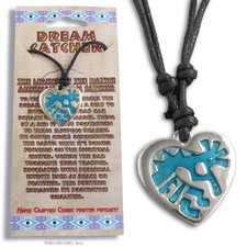 Kokopelli Blue Pendant