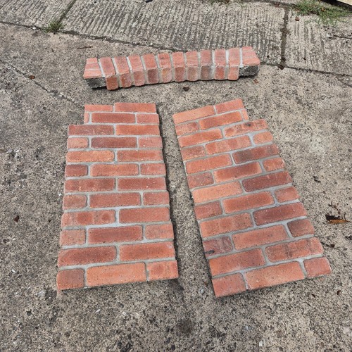 Brick panel fireplace - fireplace, chamber