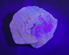 Calcite Mineral Sample with UV Glow