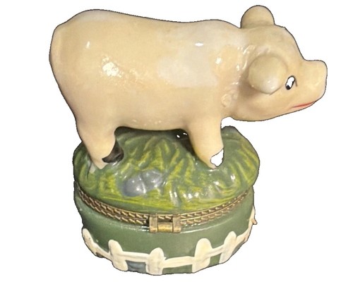 Vintage art porcelain cute - cute, pig